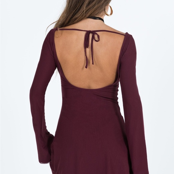 Princess Polly Burgundy Mini Dress - Picture 2 of 2
